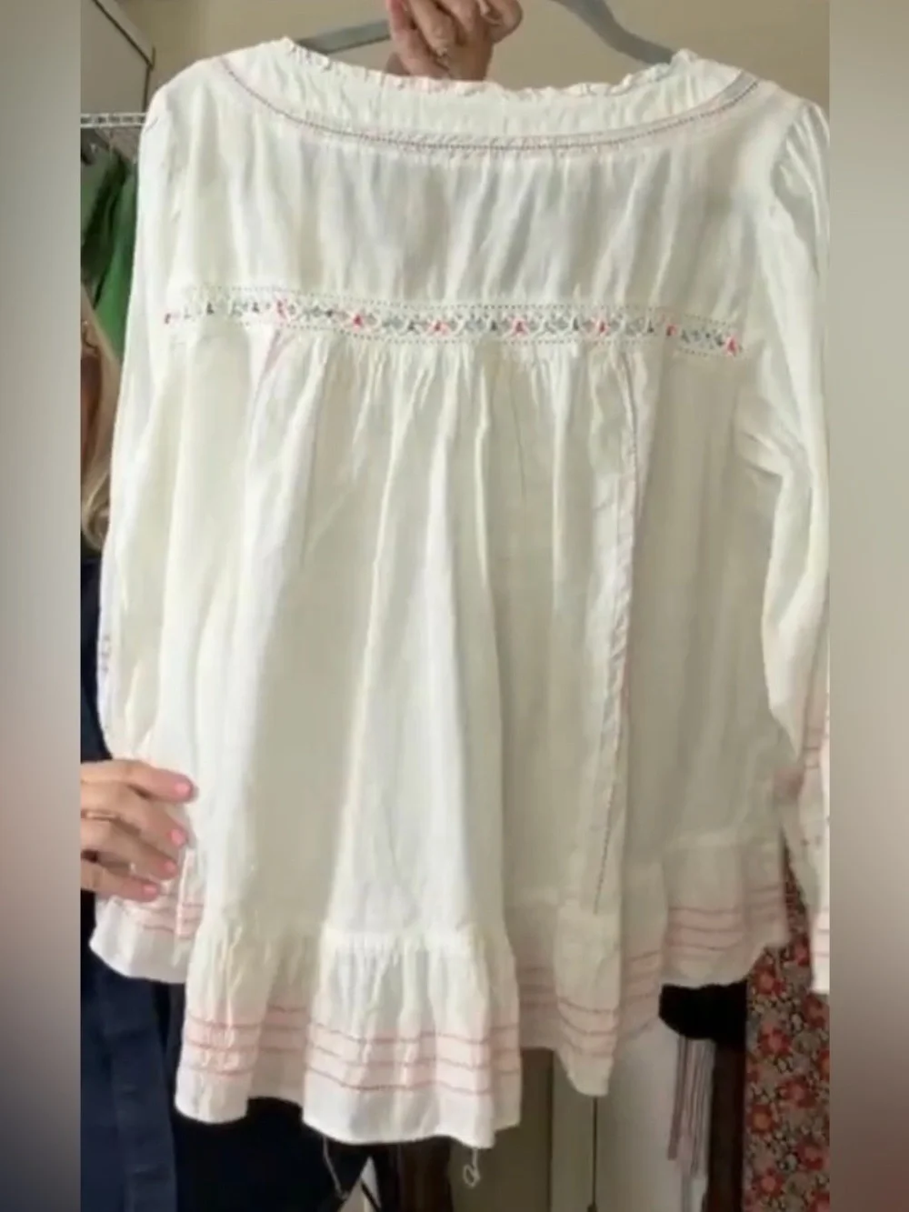 Free People Boho Ready For You Blouse, Size Medium